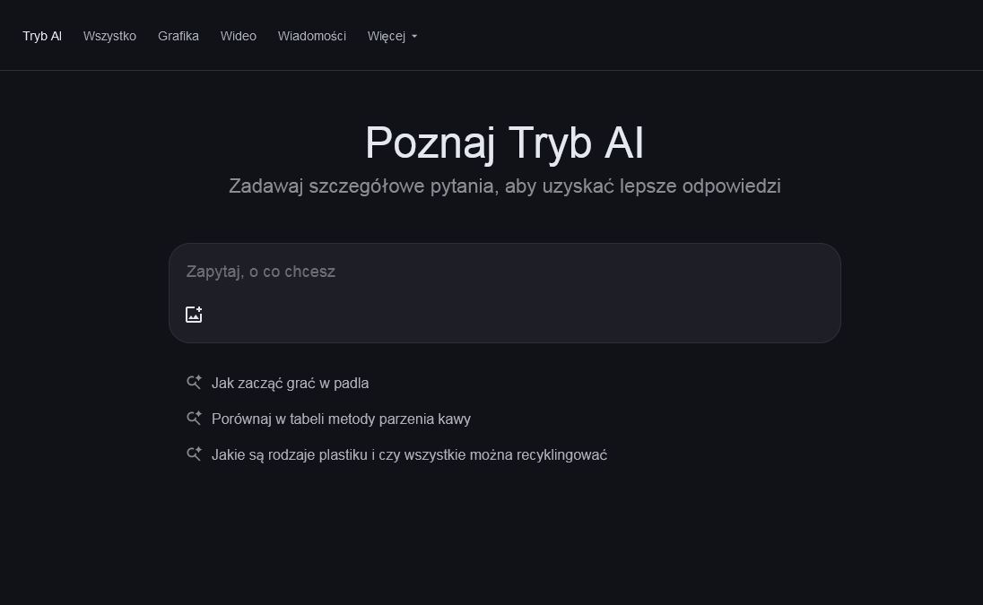 google ai mode w Polsce